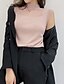 cheap Tank Tops-Women&#039;s Tank Top Blouse Black White Pink Solid Colored Sleeveless Work Daily High Neck Regular Fit