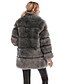 cheap Coats &amp; Trench Coats-Women&#039;s Fur Coat Winter Wedding Going out Regular Coat Stand Collar Loose Streetwear Jacket Long Sleeve Fur Trim Solid Colored Blue White Black