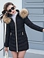 cheap Coats &amp; Trench Coats-Women&#039;s Puffer Jacket Valentine&#039;s Day Coat Jacket Wine ArmyGreen Black
