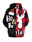billige Hættetrøjer og sweatshirts til drenge-Børn Drenge Hættetrøje og sweatshirt Jul Langærmet Rød Trykt mønster 3D Jul Bogstaver Aktiv