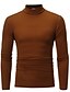 cheap Sale-men&#039;s autumn winter solid turtleneck long sleeve underlinen t-shirt grey