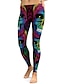 cheap Graphic Chic-women&#039;s high waist skull printted ankle elastic tights shiny legging o-sexy skulls us xl o-sexy skulls