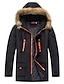 abordables All Sale-Abrigo diario regular para hombre chaquetas de color sólido con capucha manga larga poliéster negro m