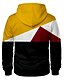 preiswerte Hoodies-Herren Grafik 3D Pullover Hoodie Sweatshirt Mit Kapuze 3D-Druck Täglich 3D-Druck Kapuzenpullover Sweatshirts Langarm Gelb