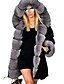 baratos Plus Size Oberbekleidung für Damen-casacos femininos jaquetas de esqui plus size camuflagem fofa fuzzy pele sintética punho com capuz casual solto quente acolchoado parkas outono inverno