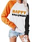 cheap HALLOWEEN-Women&#039;s Pullover Sweatshirt Graphic Pumpkin Letter Monograms Daily Casual Halloween Hoodies Sweatshirts  White Black Orange
