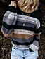abordables Pulls pour Femme-Femme Pullover Rayé Bandes Tricoté basique Manches Longues Pull Cardigans Automne Hiver Col Ras du Cou Col Rond Bleu Violet Jaune