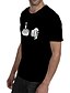 abordables Tank Tops-Hombre Camiseta Gráfico Impresión 3D Escote Redondo Talla Grande Diario Festivos Manga Corta Estampado Tops Elegante Exagerado Negro