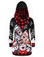 cheap Hoodies &amp; Sweatshirts-Women&#039;s Pullover Hoodie Sweatshirt Print Cat Color Block Daily Casual Christmas Hoodies Sweatshirts  Black