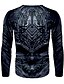 cheap Tank Tops-Men&#039;s Halloween 3D Print T shirt Graphic 3D Skull Long Sleeve Print Tops Basic Round Neck Black