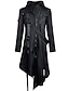 baratos Sale-casaco gótico masculino vestido vitoriano steampunk casaco vintage com capuz casacos trech (pequeno) preto