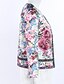 preiswerte Damen Jacken-Damen Geometrisch Druck Grundlegend Frühling &amp; Herbst Jacke Standard Alltag Langarm Mantel Oberteile Regenbogen