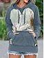 cheap Hoodies &amp; Sweatshirts-Women&#039;s Tunic Animal Long Sleeve Print Cowl Neck Tops Loose Basic Top Red Green Light gray