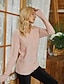 cheap Sweaters &amp; Cardigans-Women&#039;s Sweater Coat Fall &amp; Winter Daily Going out Regular Coat Regular Fit Basic Jacket Long Sleeve Solid Colored Blushing Pink