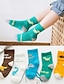 cheap Kids&#039; Socks-Kids Toddler Boys&#039; Underwear &amp; Socks 5 Pairs Rainbow Dinosaur White Blue Print Color Block Print