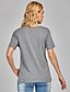 economico T-shirts-Per donna maglietta Tinta unita Rotonda Essenziale Top 100% cotone Bianco Nero Viola