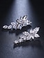 cheap Women&#039;s Jewelry-1 Pair Drop Earrings Earrings For Cubic Zirconia Women&#039;s Wedding Party Evening Gift Copper Imitation Diamond Leaf / Dangle Earrings