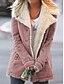 cheap Coats &amp; Trench Coats-Women&#039;s Coat Casual / Daily Fall Winter Regular Coat Regular Fit Casual Jacket Solid Color Others L Rust Red