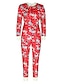 abordables Pijama-Mujer Activo Casual Ropa de calle Navidad Gato rojo Mono Delgado
