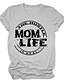 economico T-shirts-mom life magliette donna mom life is ruff maglietta manica corta maglietta casual mama camicie top (m, verde)