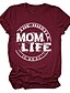 billige T-shirts-mom life t shirts kvinder mom life is ruff kortærmet tees shirt afslappet mama shirts toppe (m, grøn)