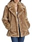 cheap Coats &amp; Trench Coats-women&#039;s faux fur mid length coat with notch collars, natural, medium