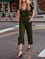 cheap Jumpsuits &amp; Rompers-Women&#039;s Basic Black Army Green Dusty Blue Romper Solid Colored Color Block Lace up