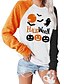preiswerte HALLOWEEN-Damen Pullover Sweatshirt Grafik Kürbis Buchstabe Monogramme Alltag Freizeit Halloween Kapuzenpullover Sweatshirts Weiß Schwarz Orange