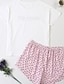 abordables Best Selling Plus Size-Femme Intérieur Polyester Vêtements de détente Graphique XL Blanche / Lettre