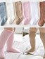 abordables Calcetines para niños-Niños Bebé Chica Ropa Interior y Calcetines Blanco Azul Un Color Algodón Blanco Rosa Caqui