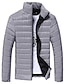 billige Best Sellers-mænds jakke, drenge mænd varm stand krave slank vinter lynlås frakke outwear jakke (grå, (os) m = asiatiske l)