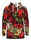 cheap Christmas Hoodies-Men&#039;s Graphic 3D Ugly Christmas Pullover Hoodie Sweatshirt 3D Print Christmas Daily 3D Print Christmas Hoodies Sweatshirts  Red