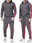 cheap Men&#039;s Sweatshirt Set-Men&#039;s Striped Tracksuit Activewear Set in Multicolor