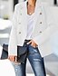 cheap Coats &amp; Trench Coats-Women&#039;s Solid Colored Fall &amp; Winter Coat Regular Daily Long Sleeve Coat Tops White