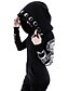 cheap Hoodies &amp; Sweatshirts-Women&#039;s Graphic Hoodie Zip Up Hoodie Sweatshirt Zipper Daily Halloween Hoodies Sweatshirts  Black