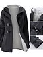 baratos Trench Coats e Casacos Femininos-queda básica de cor sólida feminina&amp;amp; jaqueta de inverno regular diária de manga comprida casaco de lã tops pretos