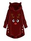 billige Sweaters &amp; Cardigans-Dame Helfarge Hattetrøje Helg Grunnleggende Fritid Gensere Gensere Lys Rosa Vinrød Stor rød