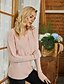 cheap Sweaters &amp; Cardigans-Women&#039;s Sweater Coat Fall &amp; Winter Daily Going out Regular Coat Regular Fit Basic Jacket Long Sleeve Solid Colored Blushing Pink