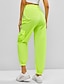 cheap Pants-Women&#039;s Basic Streetwear Comfort Plus Size Loose Daily Going out Jogger Pants Pants Solid Colored Ankle-Length Pocket Drawstring High Waist Green