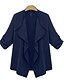 cheap Plus Size Outerwear-Women&#039;s Solid Colored Fall Basic Regular Trench Coat Daily Cotton 3/4 Length Sleeve Coat Tops