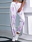 cheap Bottoms-Women&#039;s Punk &amp; Gothic Pants Sports Casual Loose Pants Full Length Tie Dye Blue Purple Gray Green