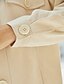 cheap Jackets-Women&#039;s Jacket Fall &amp; Winter Daily Work Regular Coat Shirt Collar Regular Fit Basic Sophisticated Jacket Long Sleeve Solid Colored Beige