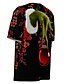 economico Christmas Tees-maglietta da uomo grafica con stampa 3d stampa 3d top a manica corta girocollo vino