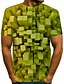 baratos Camisas &amp; Regatas para Homem-Homens Camisa Social Camiseta Camisetas Gráfico Espaço Gola Redonda Preto Vermelho Azul Dourado Verde Impressão 3D Tamanho Grande Diário Final de semana Manga Curta Imprimir Roupa Exagerado Regional