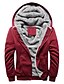 abordables Sale-Ulanda hommes vestes d&#039;hiver épaissir à capuche polaire sherpa doublé zipper sweat à capuche veste chaud épais manteaux rouge