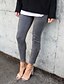 baratos Bottoms-Mulheres Básico Moda de Rua Comfort Ganga Skinny Diário Calças Jeans Calças Sólido Mimolet Preto Cinzento