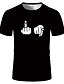 billige Tank Tops-Herre T-shirt Grafisk 3D-udskrivning Rund hals Plusstørrelser Daglig Ferie Kortærmet Trykt mønster Toppe Elegant overdrevet Sort