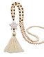 cheap Women&#039;s Jewelry-1pc Pendant Necklace Beaded Necklace Women&#039;s Christmas Halloween Street Handmade Wooden Crystal Stone Star Precious Joy / Long Necklace / Bead Necklace