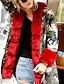 baratos Trench Coats e Casacos Femininos-casaco feminino quente de inverno falso casaco de manga comprida parka outwear com capuz (laranja, m)