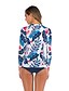 cheap Tankini-Women&#039;s Tankini Diving Swimsuit Zipper Print Light Blue Black Blue Red Swimwear Padded High Neck Bathing Suits Fashion